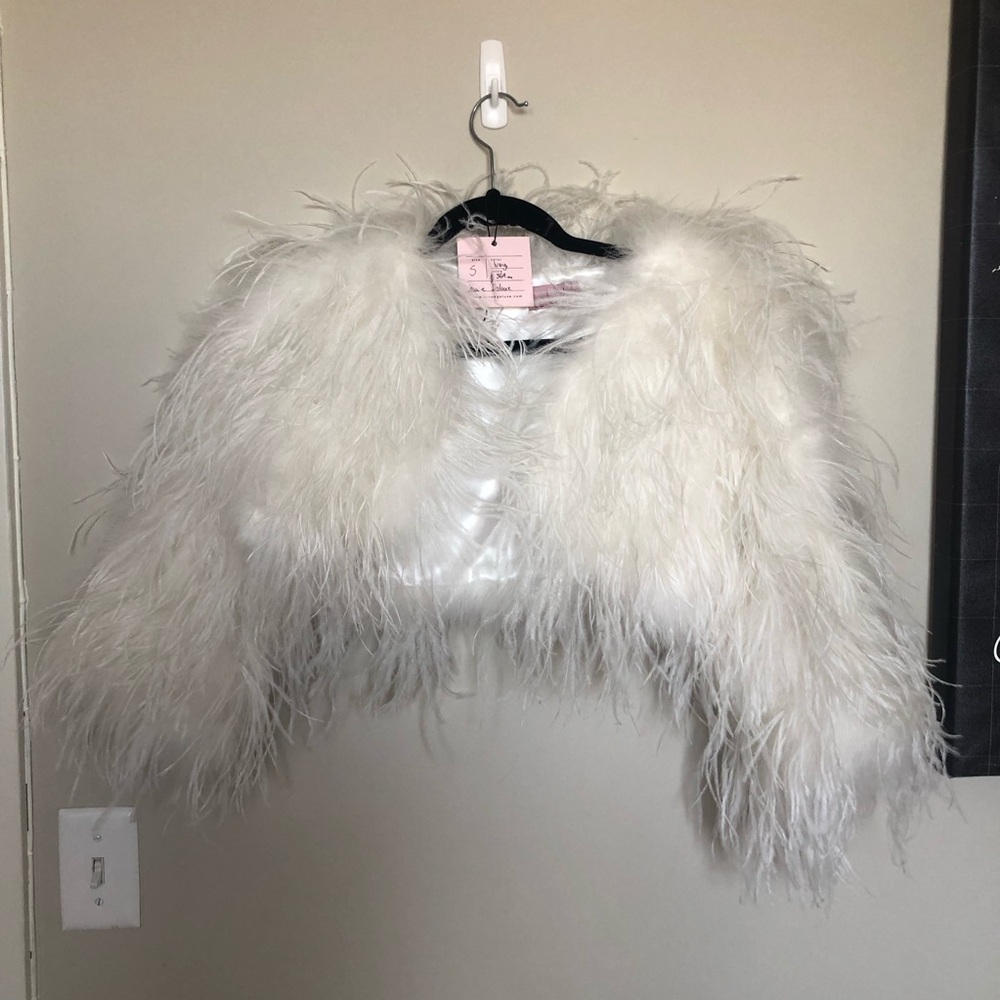 Ostrich Feather Wedding Wrap